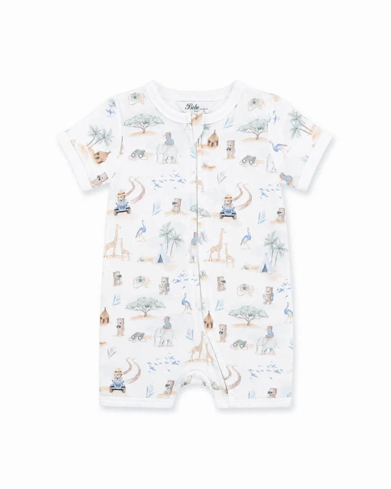 BRADY ORGANIC SS ZIP ROMPER
