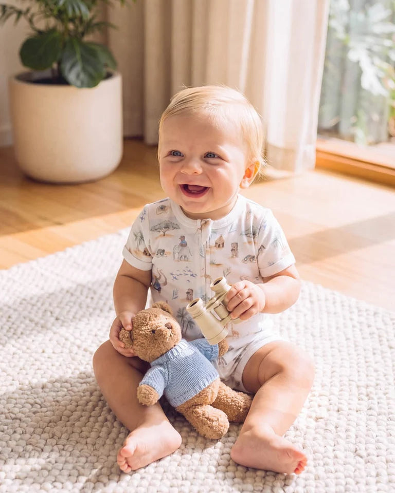 BRADY ORGANIC SS ZIP ROMPER