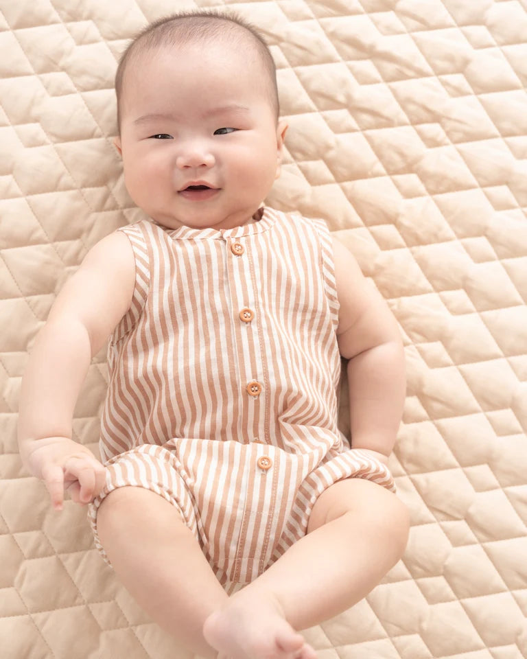 BRADY STRIPE WOVEN ROMPER