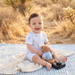 BRADY STRIPE ORGANIC SS ZIP ROMPER