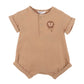 SWAY TEXTURED EMBROIDERED LION ROMPER