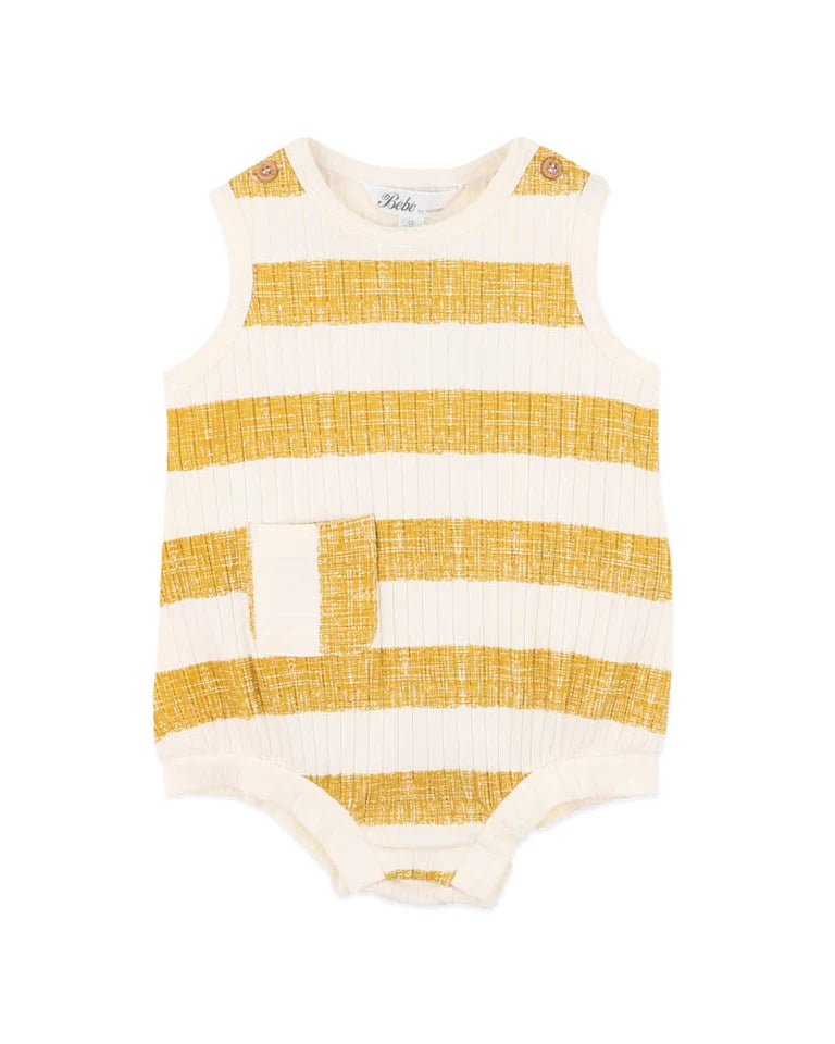 SWAY ORGANIC STRIPE WIDE RIB BODYSUIT