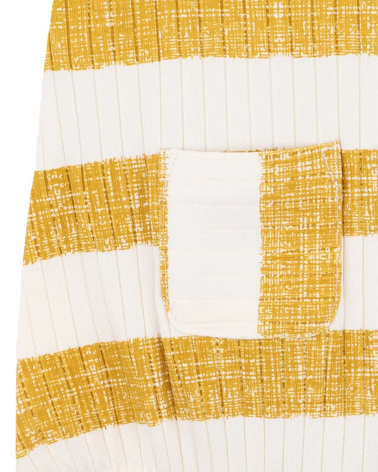 SWAY ORGANIC STRIPE WIDE RIB BODYSUIT