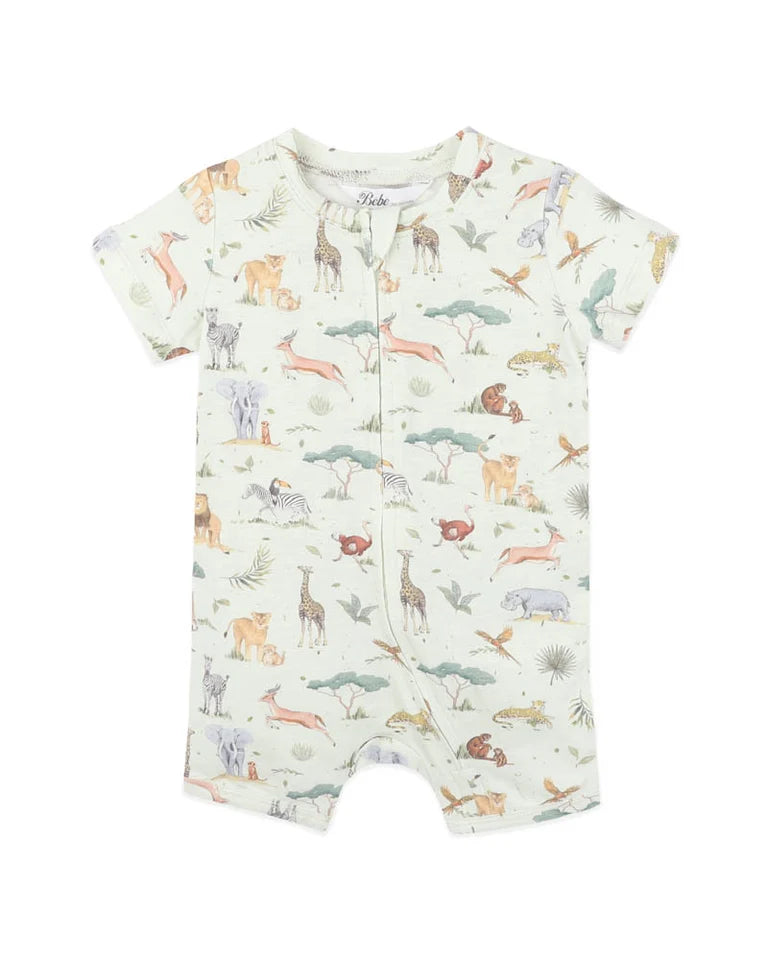 SWAY ORGANIC SS ZIP ROMPER