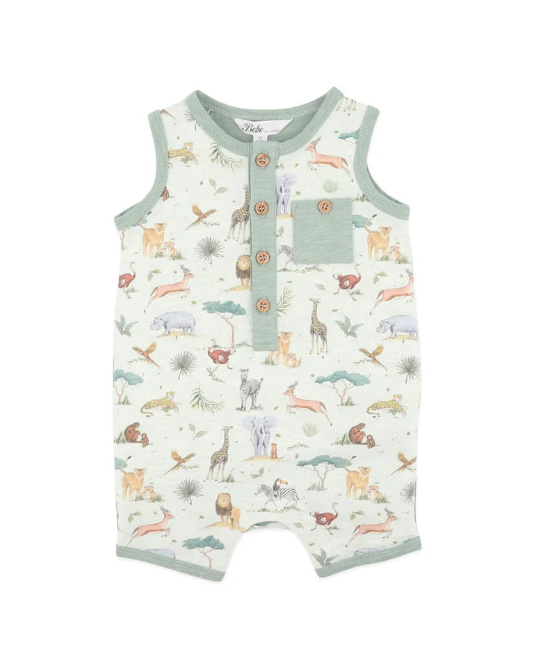 SWAY PRINT ELEPHANT ROMPER