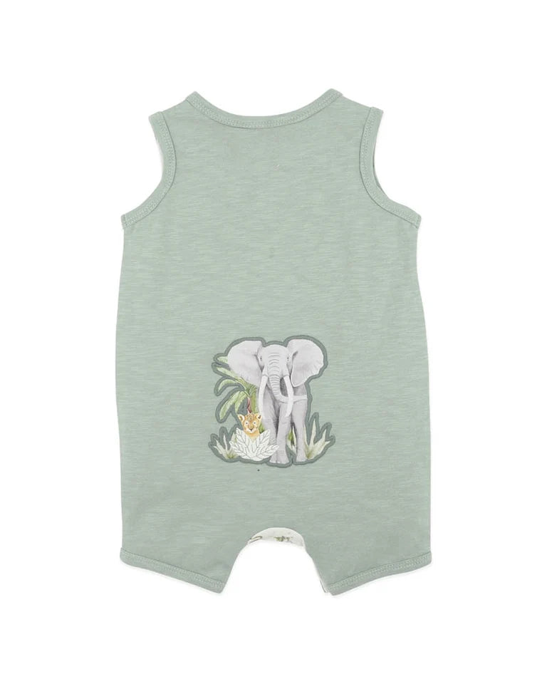 SWAY PRINT ELEPHANT ROMPER