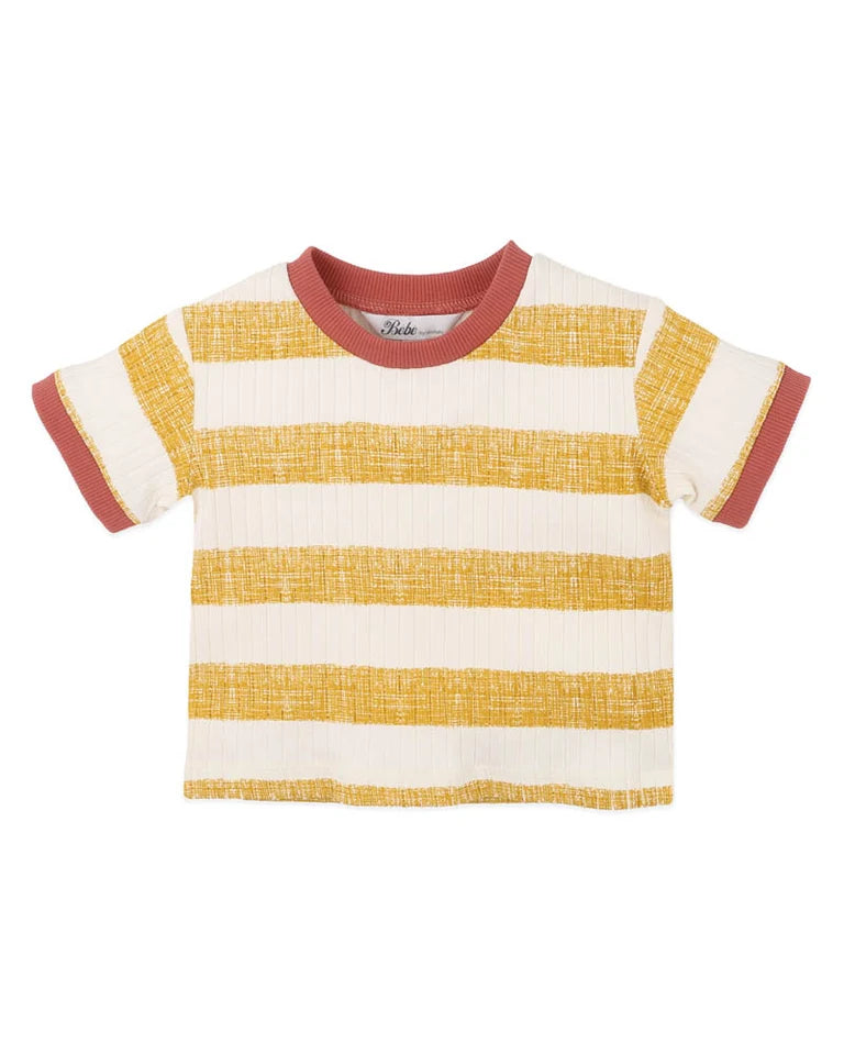 SWAY ORGANIC STRIPE WIDE RIB TEE