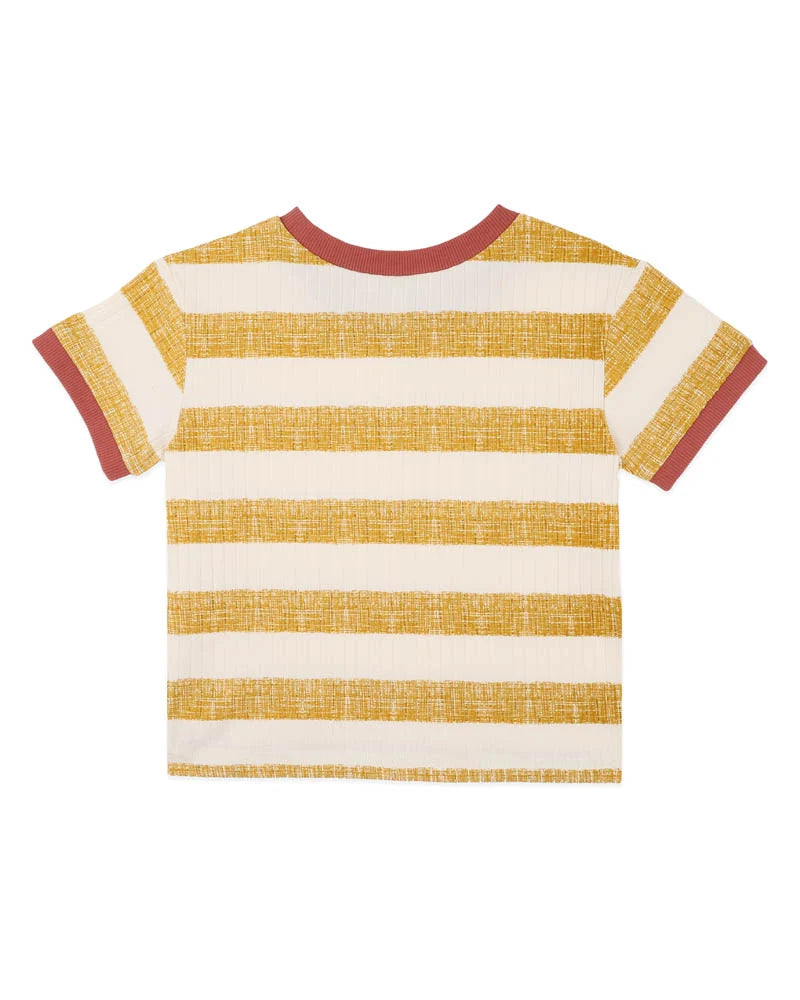 SWAY ORGANIC STRIPE WIDE RIB TEE 3-5Y