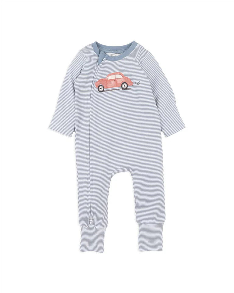 ALVIN STRIPE ORGANIC ZIPSUIT