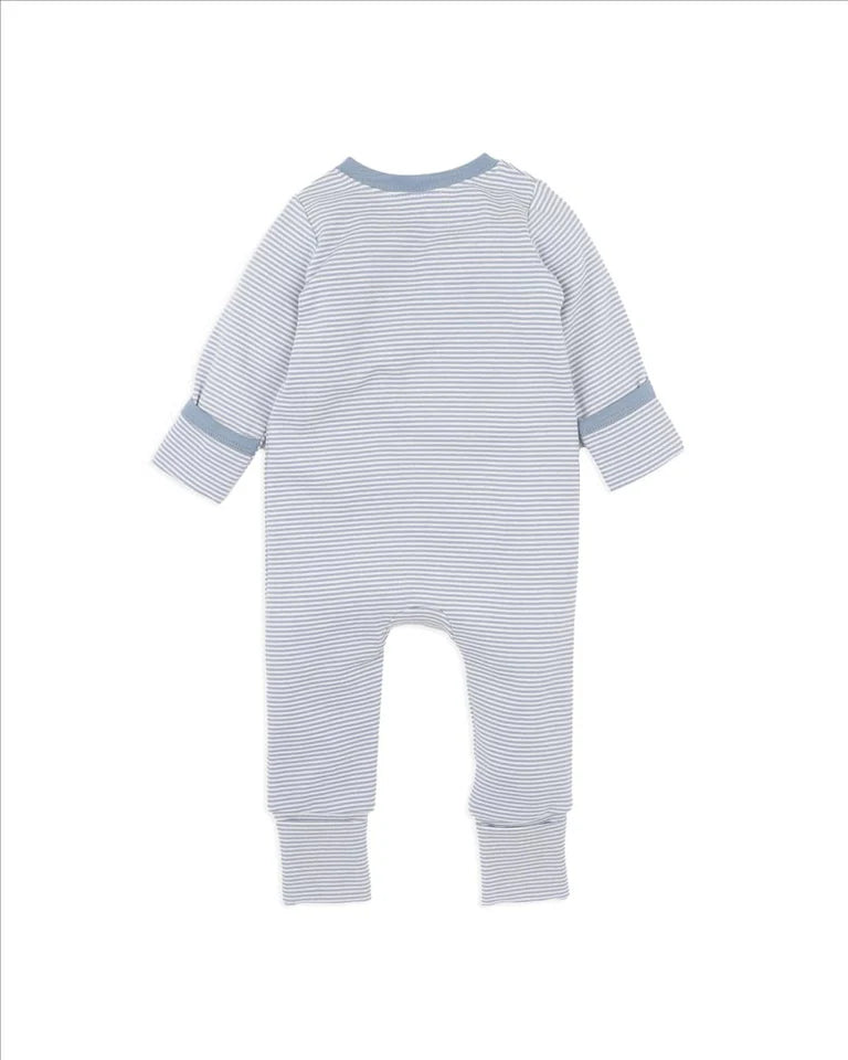 ALVIN STRIPE ORGANIC ZIPSUIT