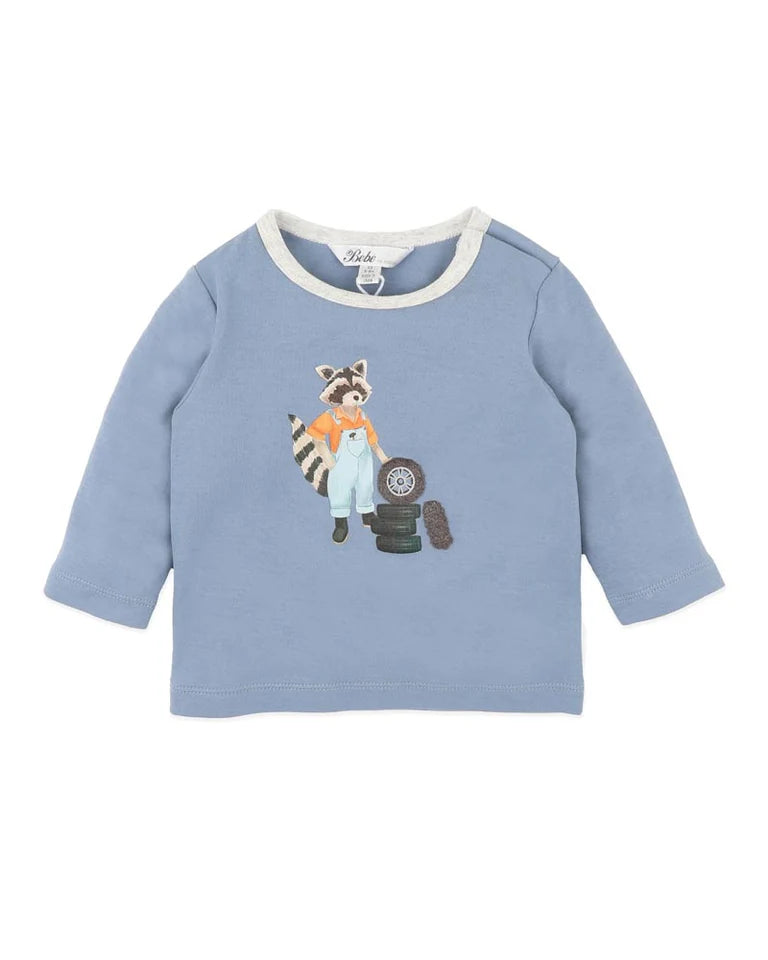 ALVIN RACCOON ORGANIC LS TEE