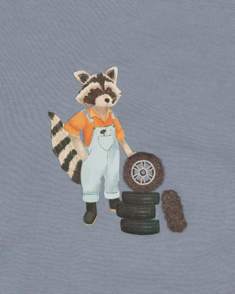 ALVIN RACCOON ORGANIC LS TEE