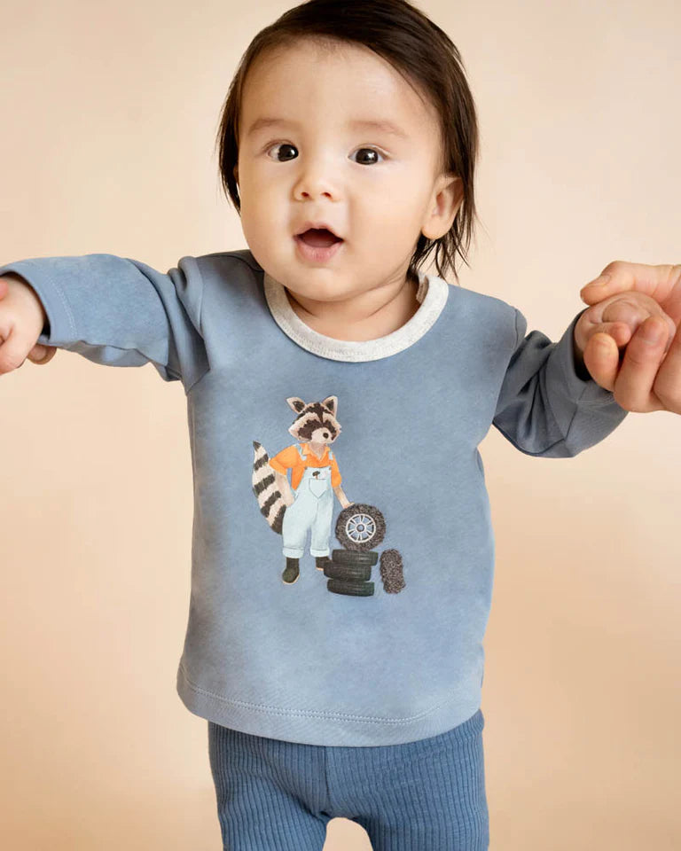 ALVIN RACCOON ORGANIC LS TEE