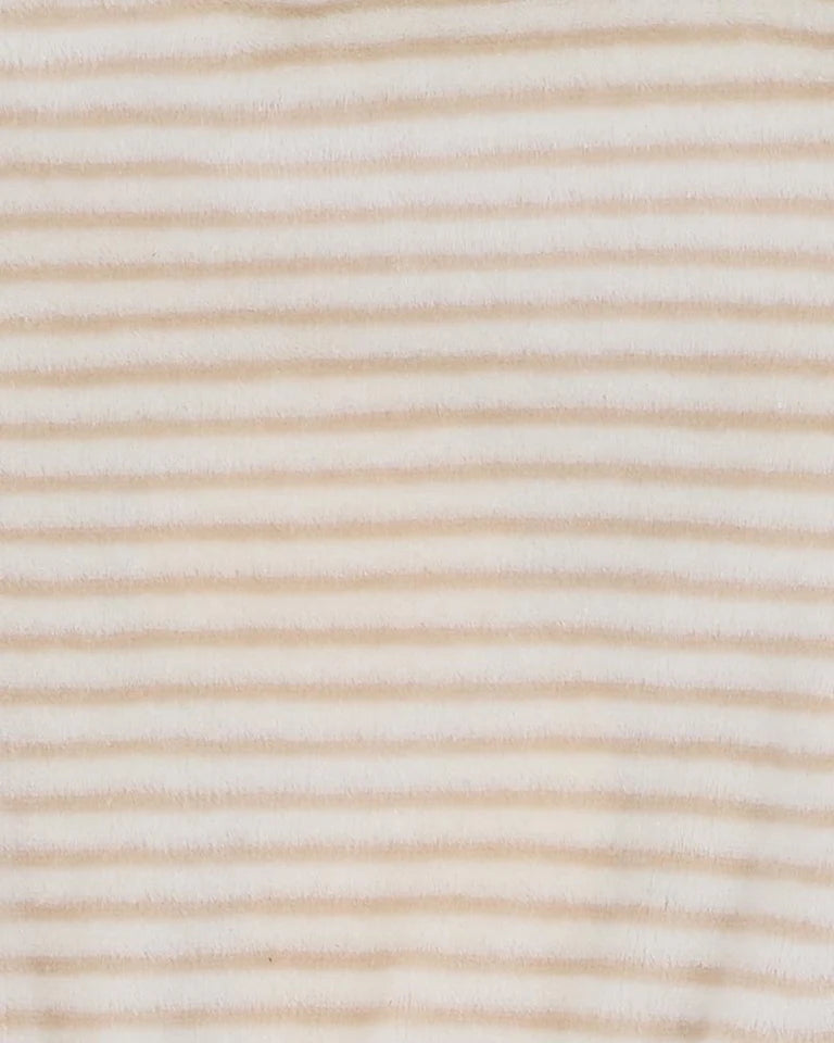 HUNTER STRIPE VELOUR ZIP ONESIE
