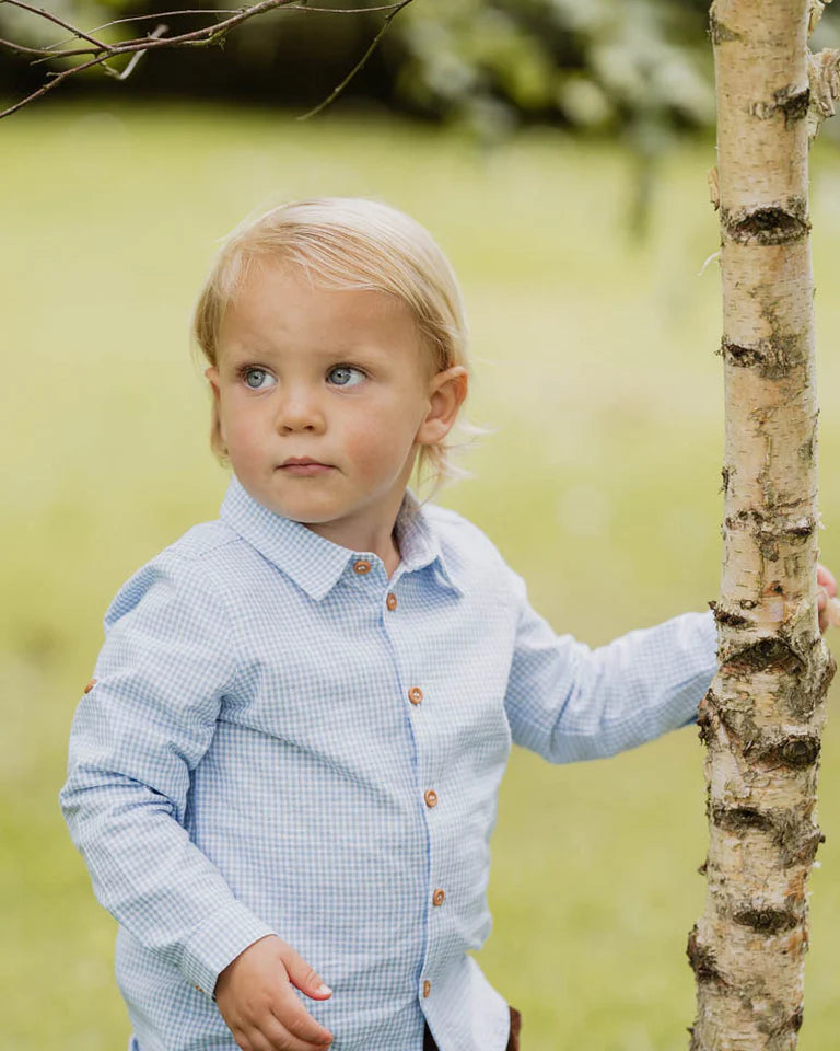 JAKE BLUE CHECK LS SHIRT 2-7 YRS