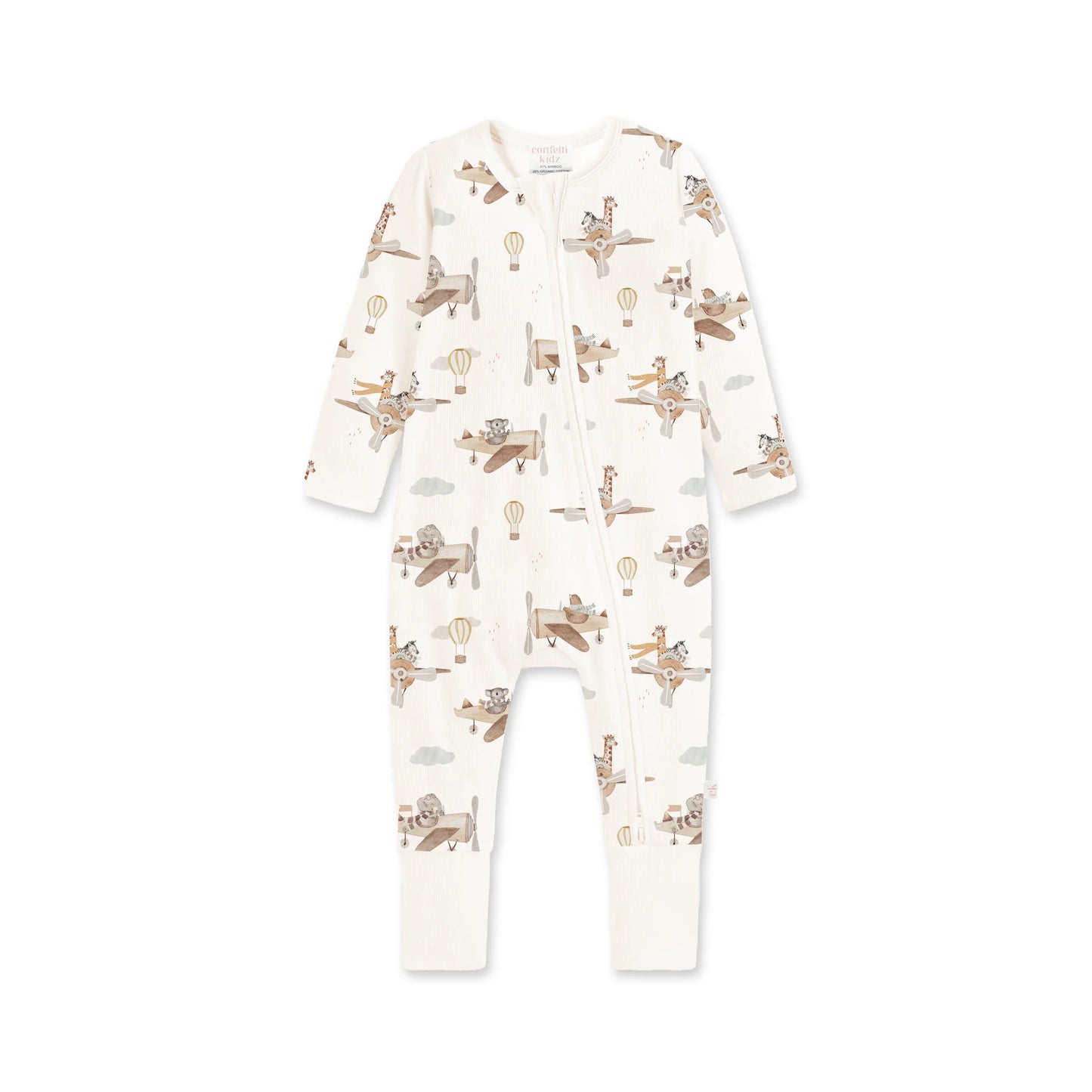 Bamboo Zipsuit - Up and Away