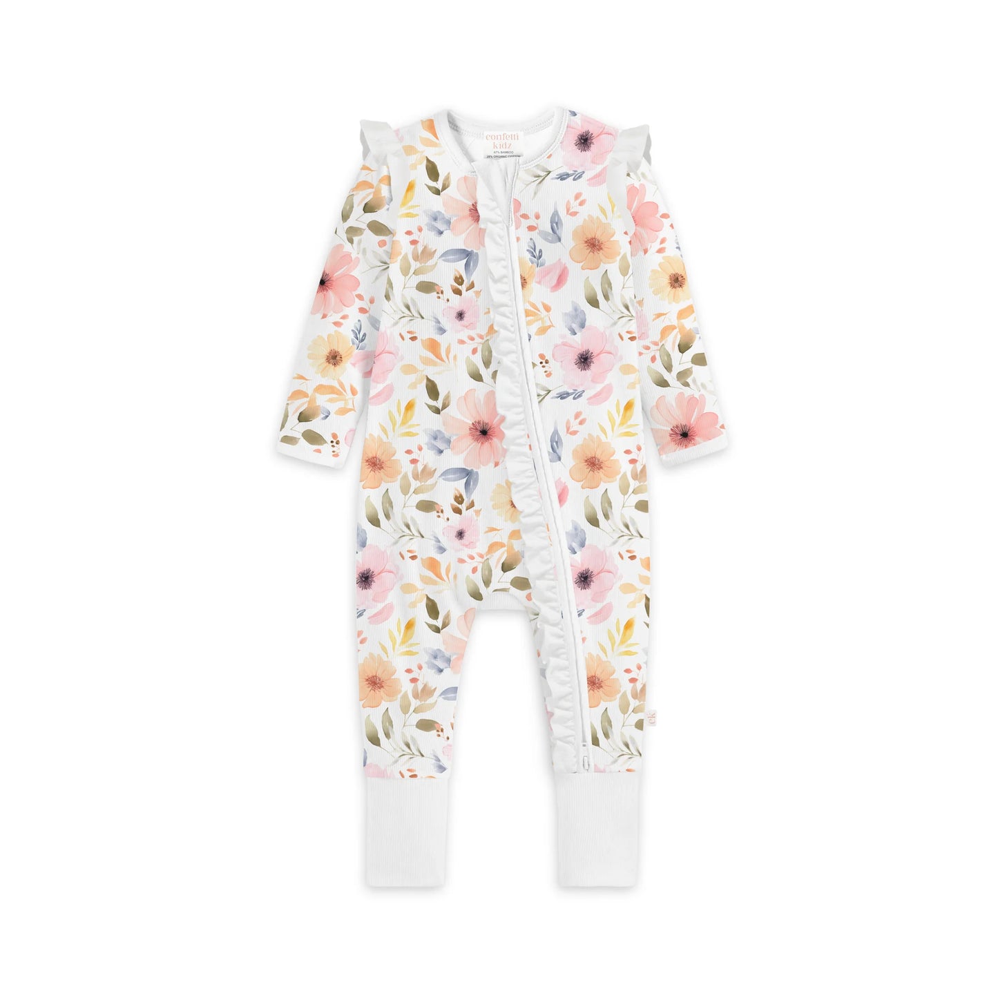 Bamboo Zipsuit - Sweet Florals