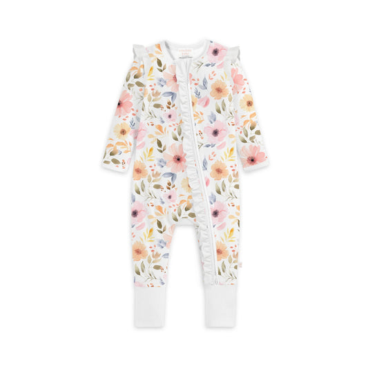 Bamboo Zipsuit - Sweet Florals