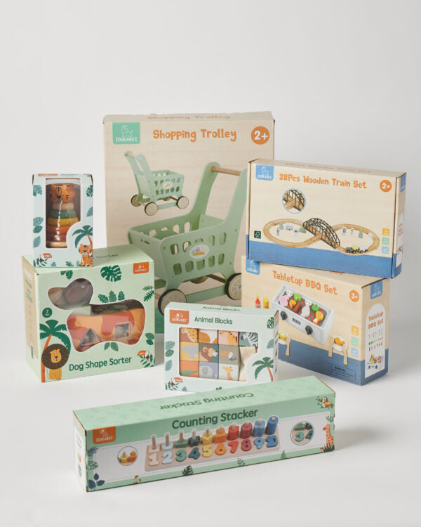 Wooden train set
