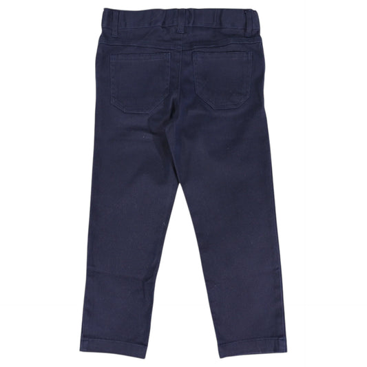 Stretch Twill Chino with Elastic Waist Navy