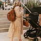Faux Leather Nappy Backpack - Tan