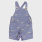 Embroidered Truck Chambray Overall Dark