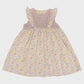 Frill Smocked Dress Yellow Floral
