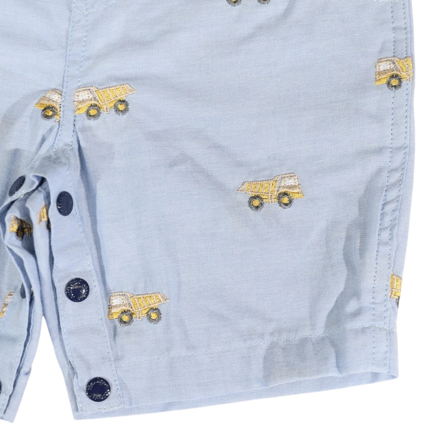 Embroidered Truck Chambray Overall Light