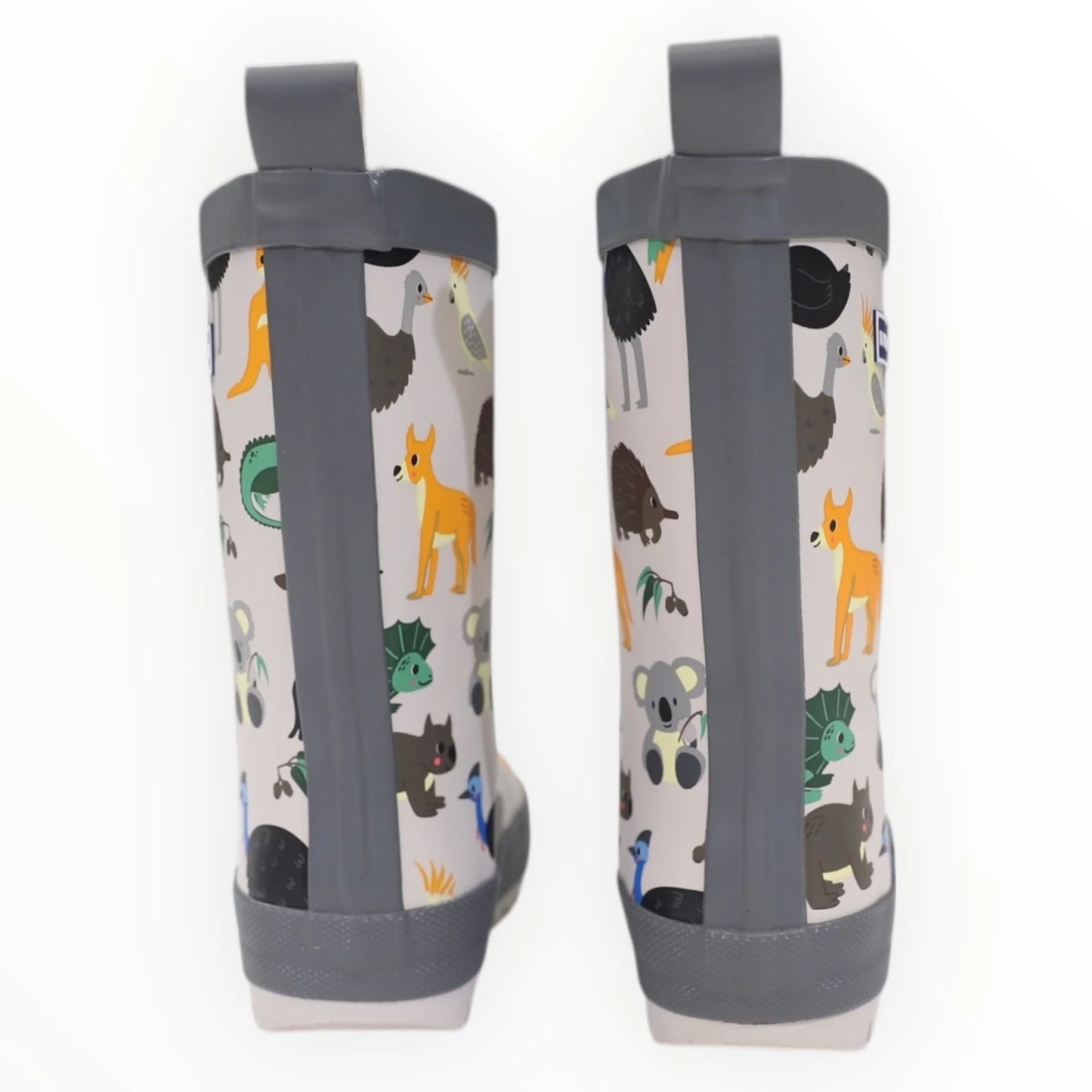 Australian Animal Printed Gumboot Grey
