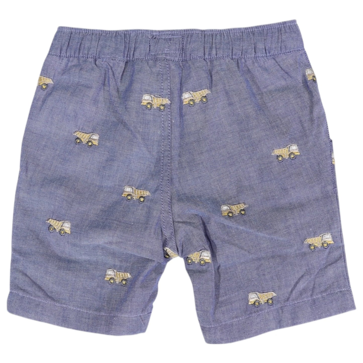 Embroidered Truck Chambray Short Dark