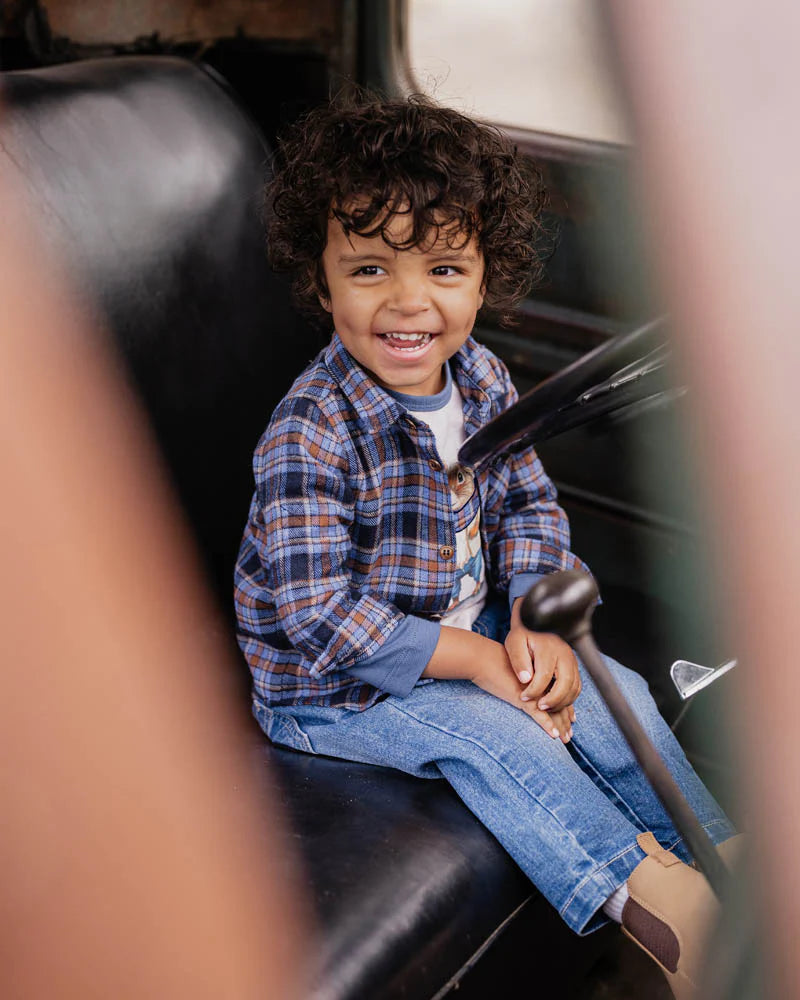HUNTER CHECK LS SHIRT 3-5 YRS