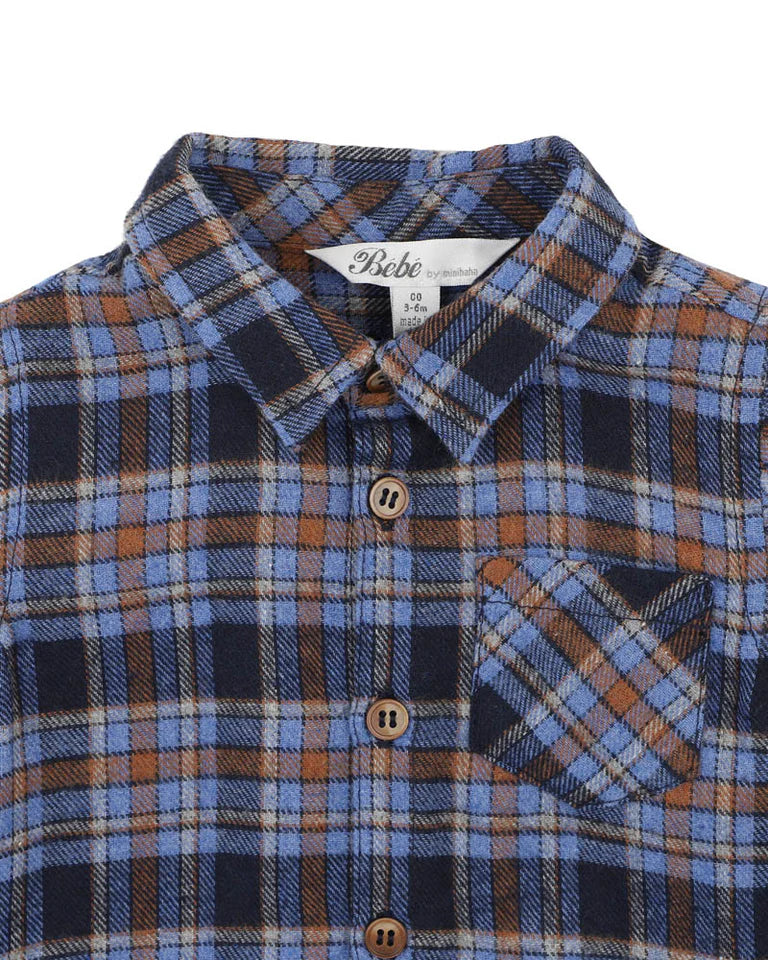 HUNTER CHECK LS SHIRT 3-5 YRS