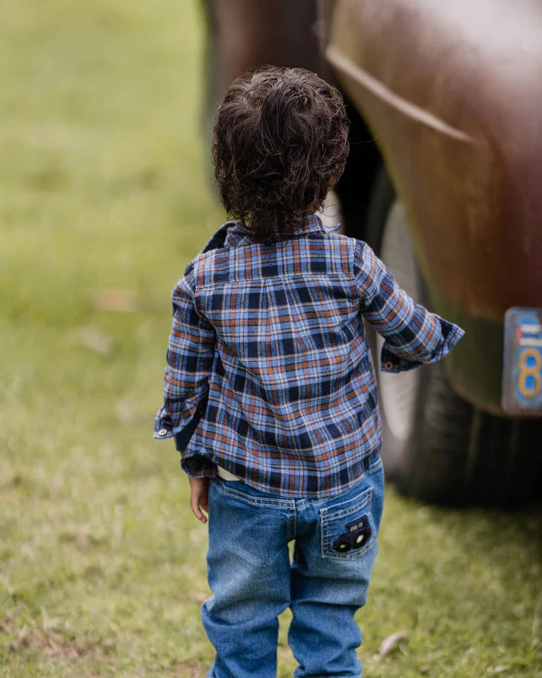 HUNTER CHECK LS SHIRT 3-5 YRS