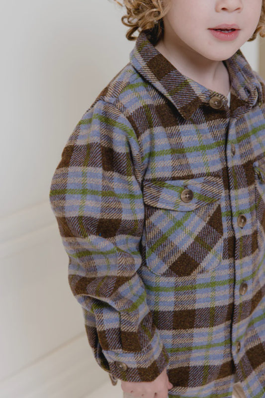 Boys Earth Check Overshirt