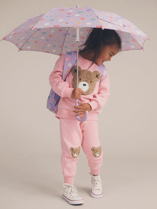Blush Furry Huxbear Track Pant