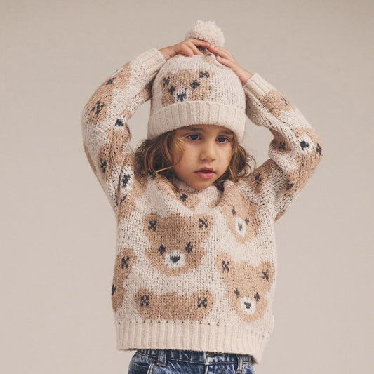 Ecru Huxbear Knit Jumper