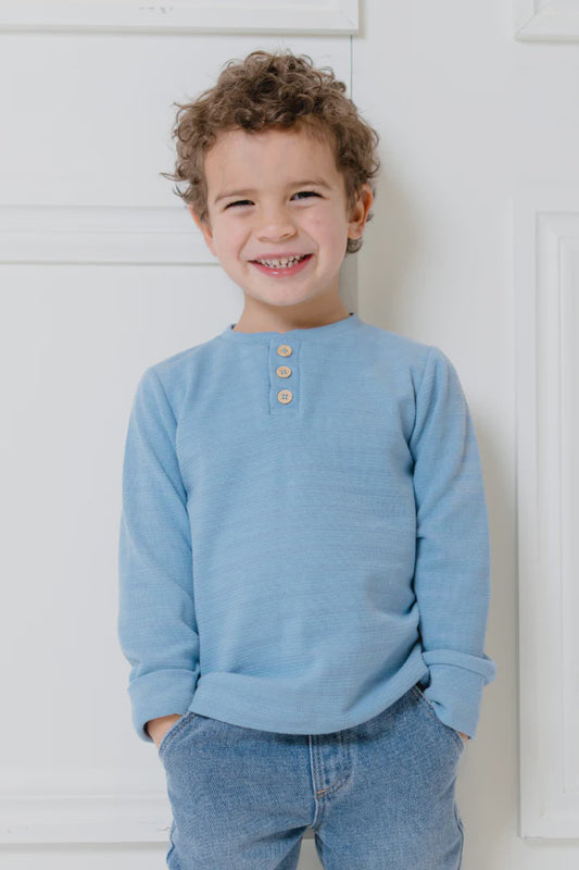 Boys Pale Blue Henley