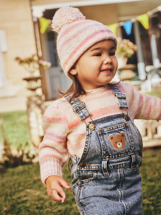 Rainbow Stripe Knit Beanie