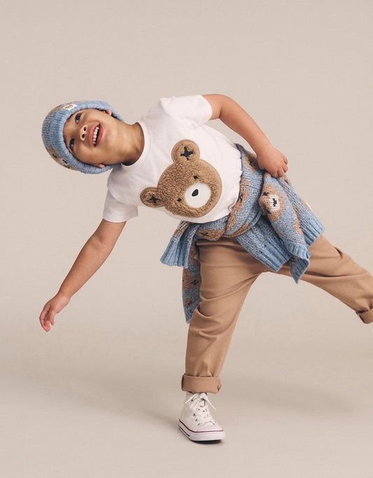 White Furry Huxbear T-shirt