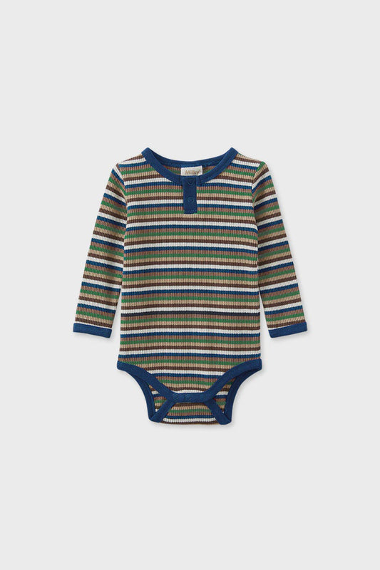 Boys Waffle Stripe Bubbysuit