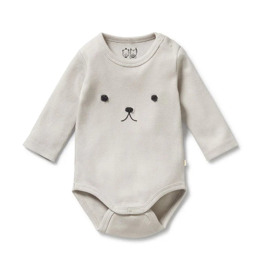 Cloud Organic Rib Long Sleeved Bodysuit