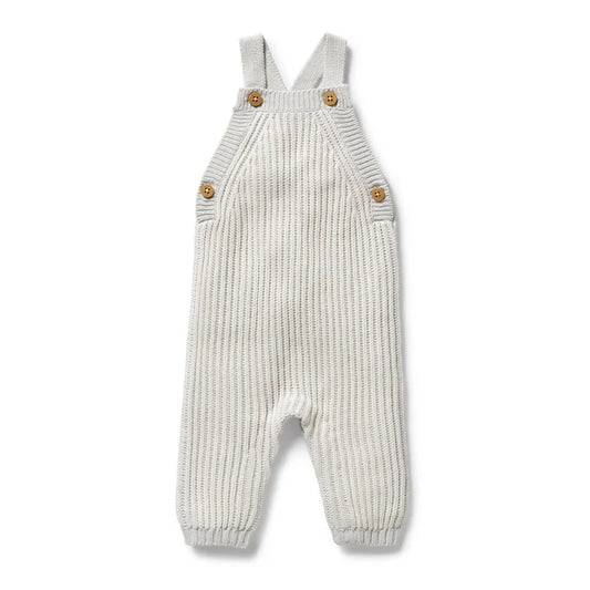 Grey Melange and Oatmeal Organic Knitted Overall