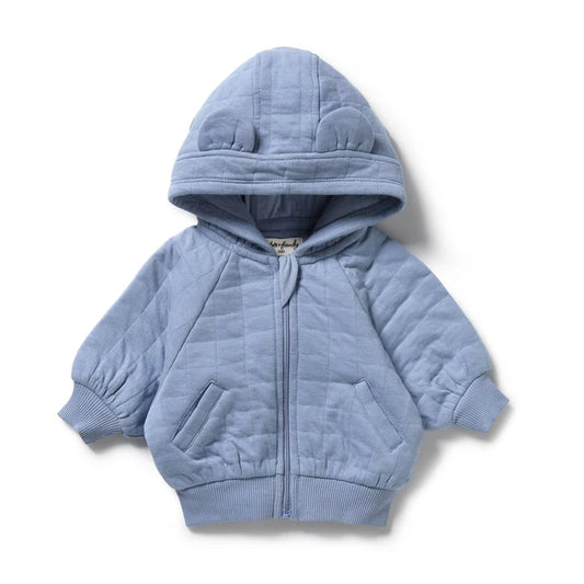 Sky Blue Organic Quilted Jacket