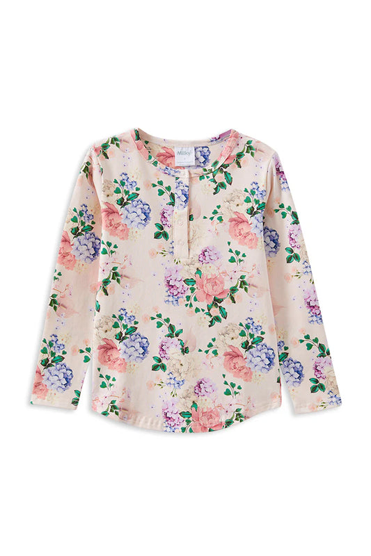 Girls Hydrangea Henley