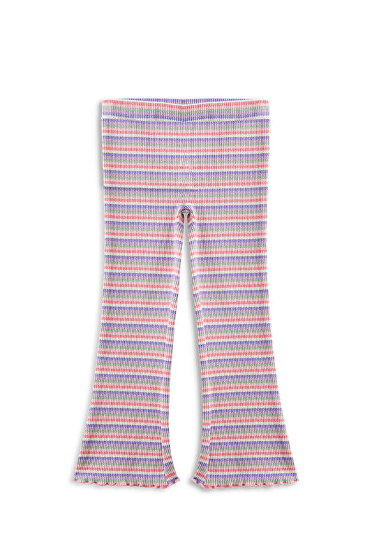 Girls Stripe Waffle Flared Legging