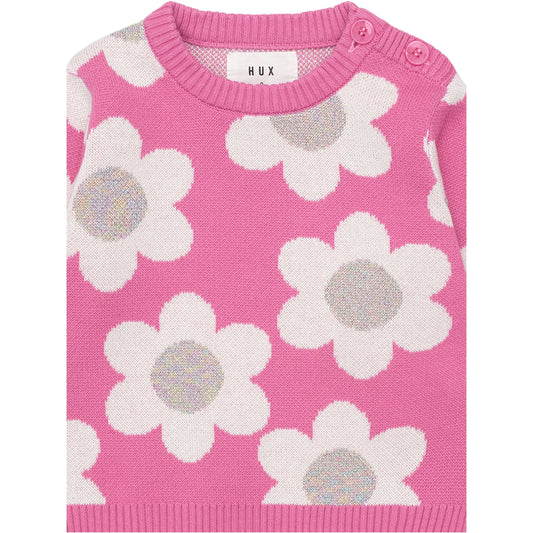 Raspberry Daisy Knit Jumper