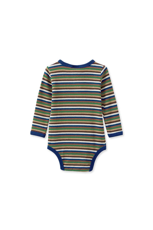 Boys Waffle Stripe Bubbysuit