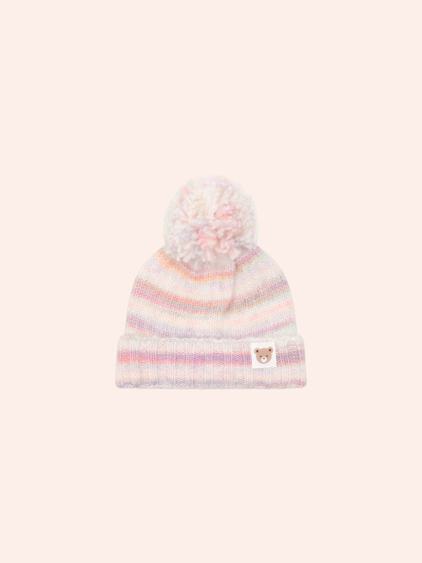 Rainbow Stripe Knit Beanie