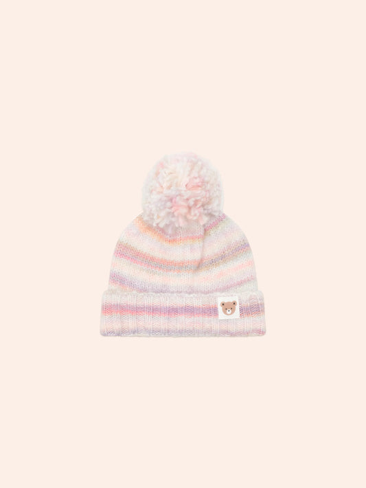 Rainbow Stripe Knit Beanie