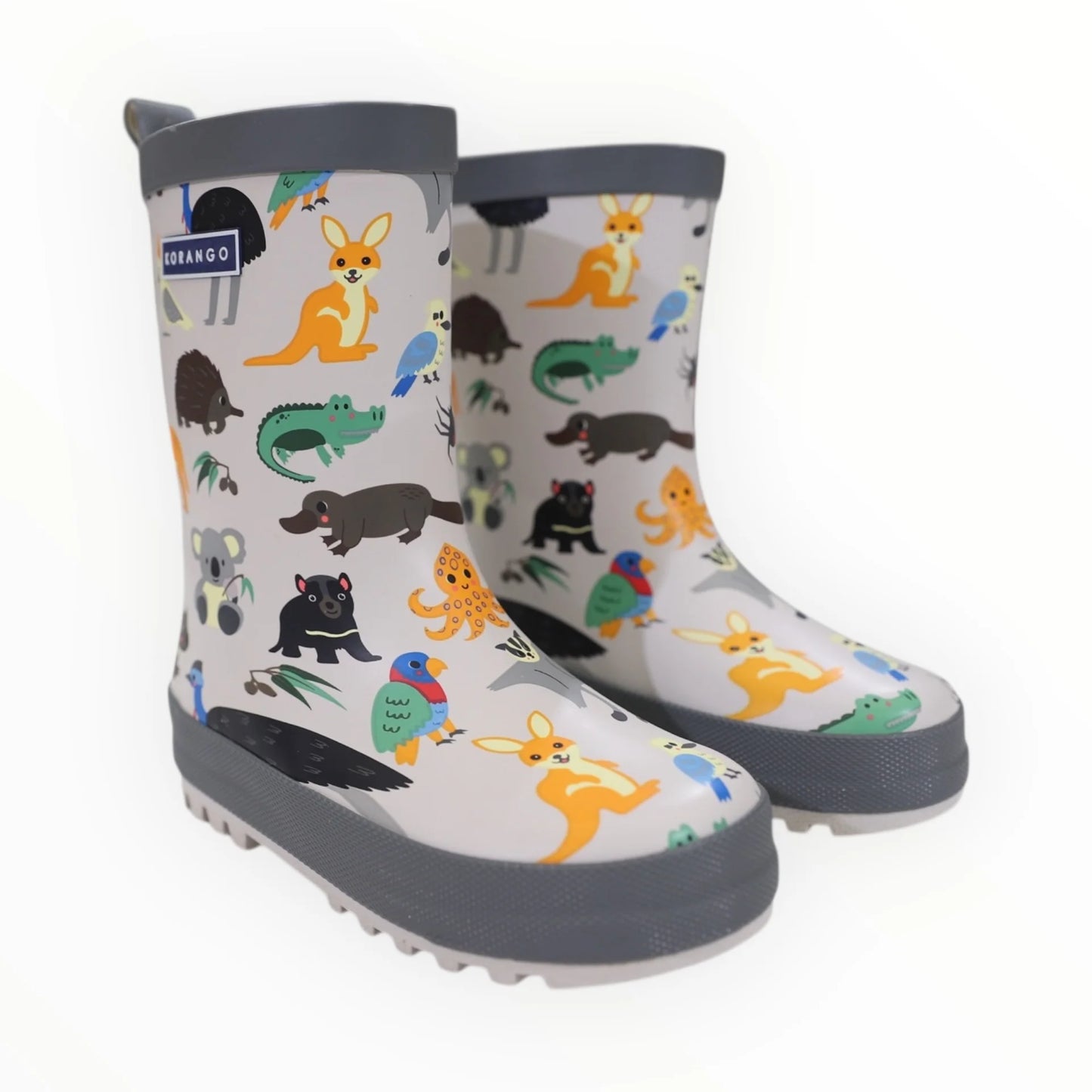 Australian Animal Printed Gumboot Grey